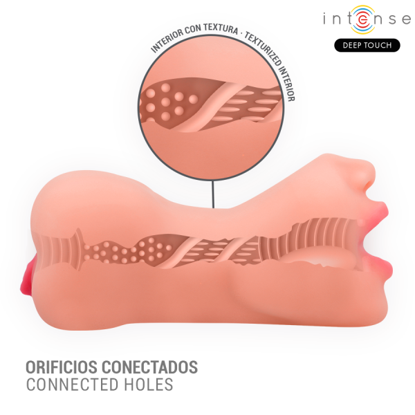 INTENSE DEEP TOUCH - MASTURBATEUR À DOUBLE BOUCHE ET VAGIN RILEY INTENSE DEEP TOUCH