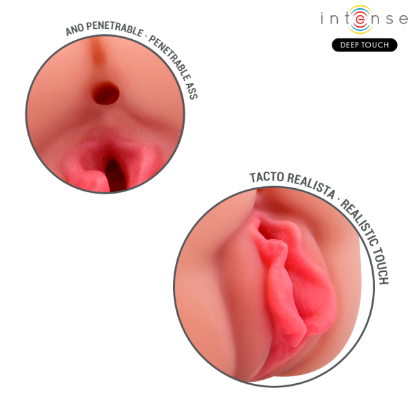 INTENSE DEEP TOUCH - MASTURBATEUR À DOUBLE BOUCHE ET VAGIN RILEY INTENSE DEEP TOUCH