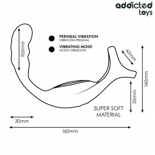 ADDICTED TOYS - ANILLO DOBLE VIBRADOR PROSTÁTICO CONTROL REMOTO ADDICTED TOYS