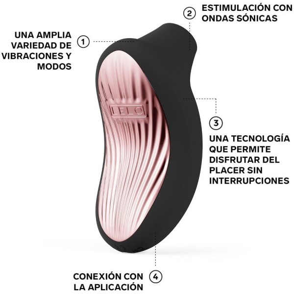 LELO - MASAJEADOR DE CLITORAL SÓNICO SONA 3 CRUISE NEGRO LELO - M