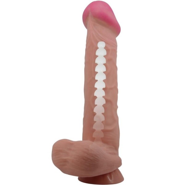 BONITO AMOR - SÉRIE SLIDING SKIN DILDO REALÍSTICO COM VENTOSA DESLIZANTE PELE MARROM 26 CM BONITO AMOR ALTO GRAU