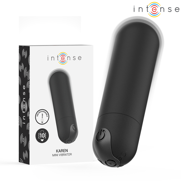 INTENSE - KAREN MINI VIBRANT RECHARGEABLE BALLE NOIRE INTENSE FUN