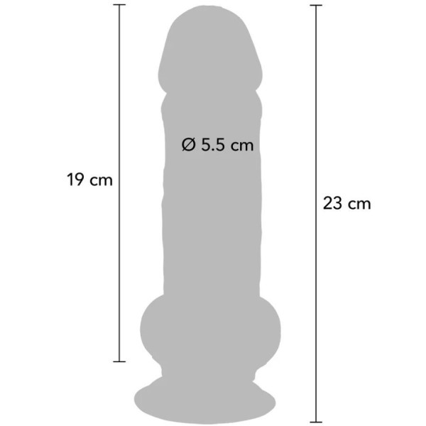 GET REAL - PÉNIS RÉALISTE DE LUXE AVEC TESTICULES EXTRA ÉPAIS DE 23 CM GET REAL