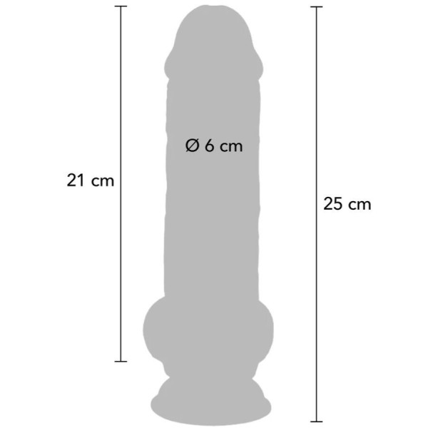 GET REAL - PÉNIS RÉALISTE DE LUXE AVEC TESTICULES EXTRA ÉPAIS DE 25 CM GET REAL