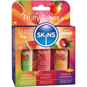 KIT DE LUBRIFIANTS FRUITÉS SKINS - PASTÈQUE, FRAISE ET MANGUE 3 x 12 ML SKINS