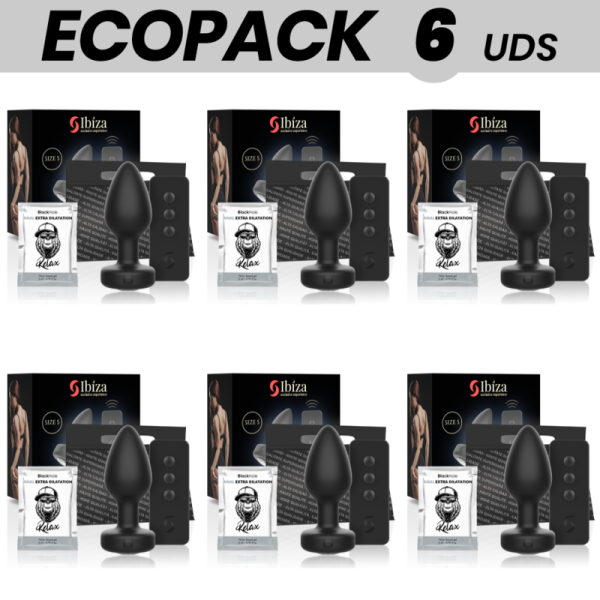 ECOPACK 6 UNITÉS - IBIZA VIBRATEUR ANAL PLUG TÉLÉCOMMANDE TAILLE S IBIZA TECHNOLOGY