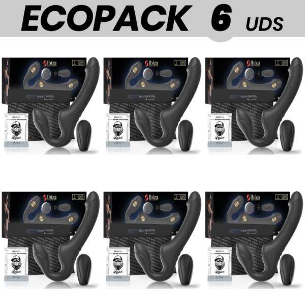 ECOPACK 6 UNITÉS - IBIZA VIBRATEUR SANS STRAPLESS AVEC BOUTON DE TÉLÉCOMMANDE IBIZA TECHNOLOGY