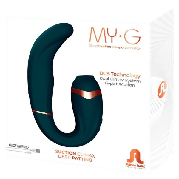 ADRIEN LASTIC - MYG ASPIRATEUR DE CLITORIS ET STIMULATEUR DE POINT G VERT FONCÉ ADRIEN LASTIC
