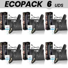 ECOPACK 6 UNIDADES - PINZA VIBRADOR DOBLE IBIZA NEGRO TECNOLOGÍA 