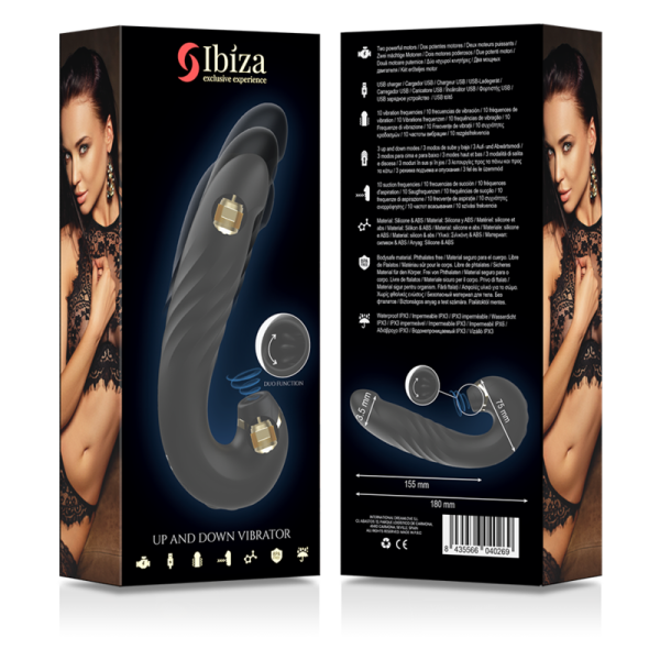 IBIZA - CLIP UP & DOWN + VIBRADOR + SUCCIÓN DE CLITORIS TECNOLOGÍ