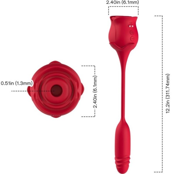 ARMONY - ROSEKNIGTH ASPIRATEUR DE CLITORIS ET VIBRATEUR ROUGE ARMONY STIMULATORS