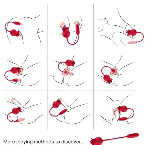 ARMONY - ROSELIP LICKING VIBRANT CLITO & VIBRATEUR ROUGE ARMONY STIMULATORS