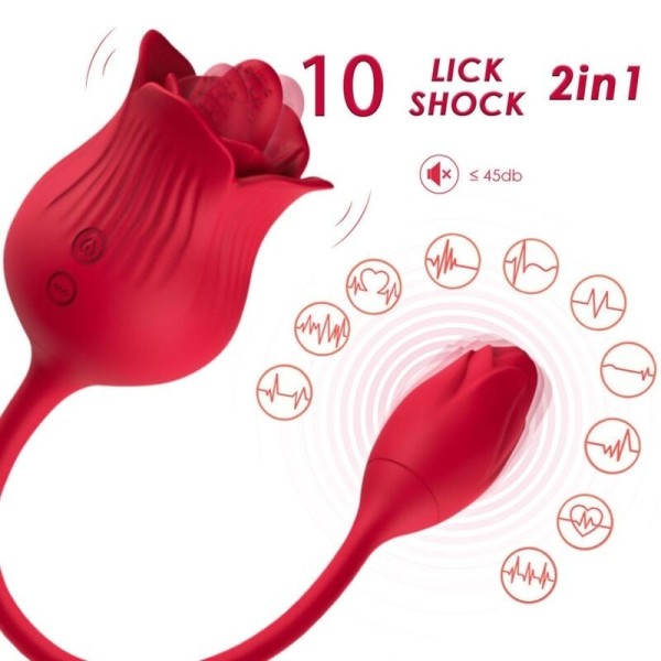 ARMONY - VIBRADOR ROSA CON ESTIMULADORES COLA ROJA ARMONY