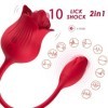 ARMONY - VIBRADOR ROSA CON ESTIMULADORES COLA ROJA ARMONY