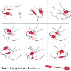 ARMONY - 3-EN-1 ROSE, STIMULATEUR, ASPIRATION ET UP&DOWN AVEC QUEUE ROUGE ARMONY STIMULATORS