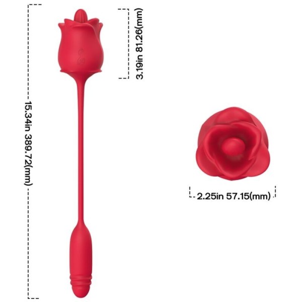 ARMONY - 3-EN-1 ROSE, STIMULATEUR, ASPIRATION ET UP&DOWN AVEC QUEUE ROUGE ARMONY STIMULATORS