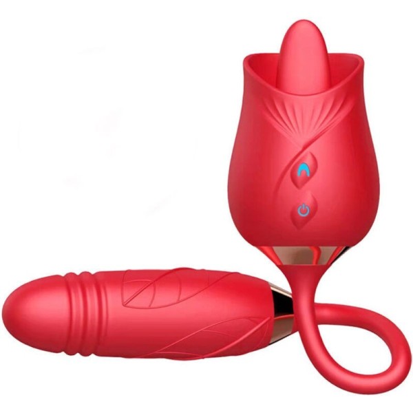 ARMONY - VIBRATEUR DE FLEUR DELIGHT & THUSTING AVEC LANGUE ROUGE ARMONY STIMULATORS
