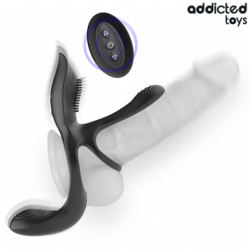 ADDICTED TOYS - DOBLE ANILLO PARA EL PENE CON ESTIMULADOR DE CLÍTORIS ADDICTED TOYS