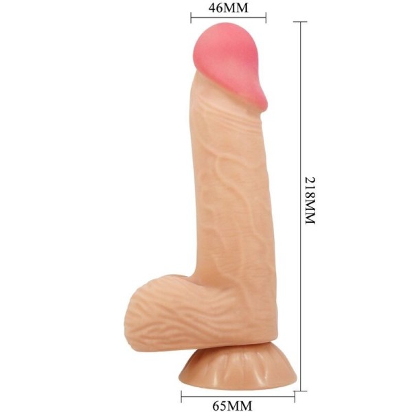 BONITO AMOR - SÉRIE SLIDING SKIN DILDO REALÍSTICO COM VENTOSA DESLIZANTE PELE 20,6 CM BONITO AMOR ALTO GRAU