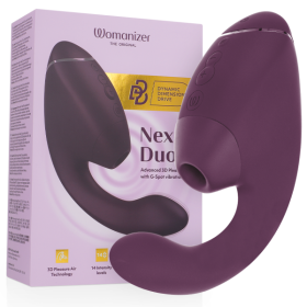 WOMANIZER - DUO NEXT STIMULATEUR CLITORIAL ET DE POINT G DOUBLE VIOLET FONCÉ WOMANIZER