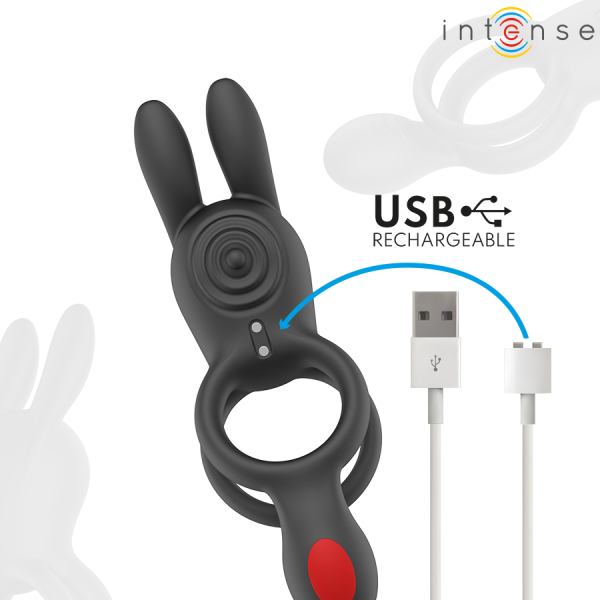 INTENSE - QUINN DOUBLE VIBRATION ANNEAU AVEC TÉLÉCOMMANDE INTENSE COUPLES TOYS