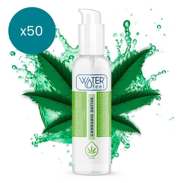 LUBRICANTE CANNABIS 150 ML PAQUETE 50 UNIDADES WATERFEEL