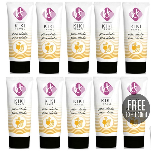 KIKÍ TRAVEL - PINA COLADA LUBRIFIANT 50 ML 10 + 1 GRATUIT KIKÍ TRAVEL