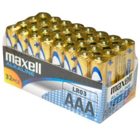MAXELL - PILHA AAA LR03 PACK*32 UDS MAXELL - Pilhas alcalinas