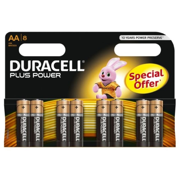 DURACELL - PILA PLUS POWER AA LR6 8UNIDADES DURACELL - Pilas