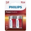 PHILIPS - PLAQUETTE PHILIPS POWER ALCALINE PILA C LR14 * 2 PHILLIPS