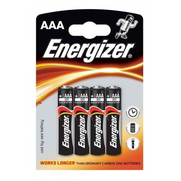 ENERGIZER - PILE ALCALINE AAA LR03 *4 ENERGIZER - Batteries