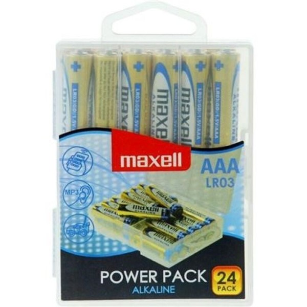 MAXELL - PILES ALCALINES AAA LR03 PACK * 24 PILES MAXELL - Batteries