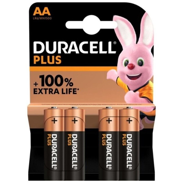 DURACELL - PILA ALCALINA PLUS POWER 100 AA LR6 4 UNIDAD? DURACELL