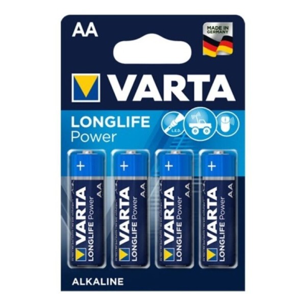VARTA - PILE ALCALINE LONGLIFE POWER AA LR6 4 UNITÉ VARTA