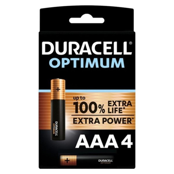 DURACELL - PILA ALCALINA OPTIMUM 200 AAA LR03 4 UNIDADES? DURACEL