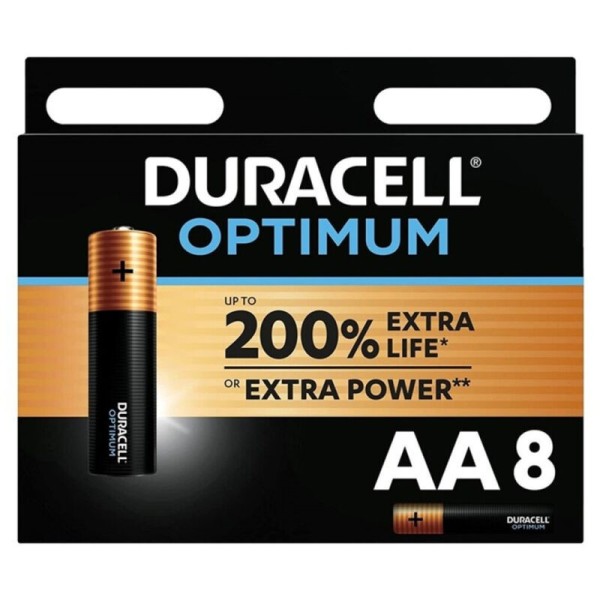 DURACELL - PILA ALCALINA OPTIMUM 200 AA LR6 8 UNIDADES? DURACELL