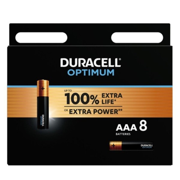 DURACELL - PILA ALCALINA AAA OPTIMA LR03 8 UNIDAD? DURACELL