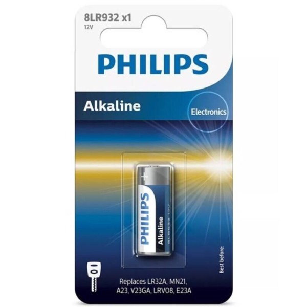 PHILIPS - PILE ALCALINE 12V LR23A MN21 8LR932 BLISTER*1 PHILLIPS