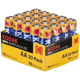 KODAK - PACOTE DE 20 PILHAS ALCALINAS AA LR6 MAX KODAK - Pilhas alcalinas