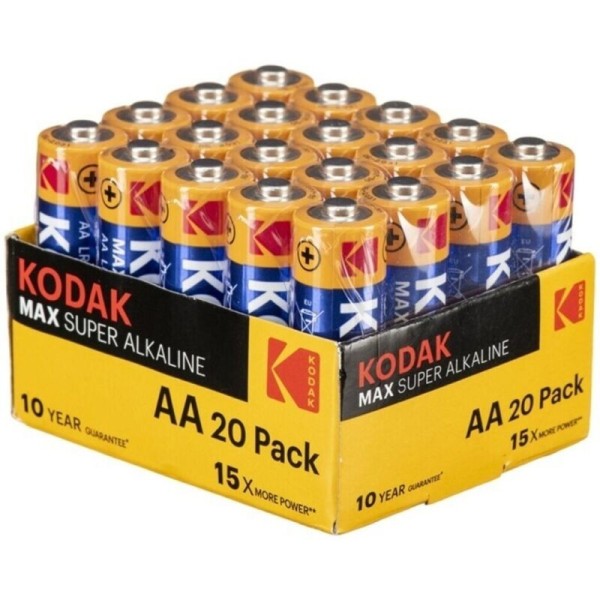 KODAK - PAQUETE DE 20 PILAS ALCALINAS MAX AA LR6 KODAK - Pilas al