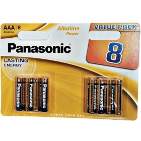 PANASONIC - BLISTER DE PILE AAA ALCALINE BRONZE LR03*8 PANASONIC