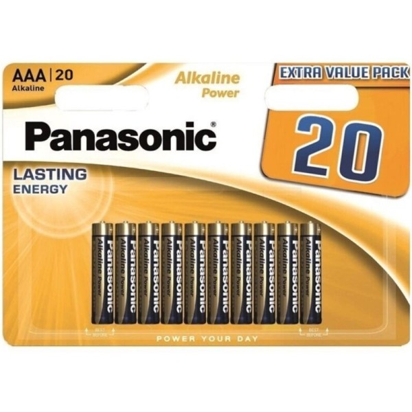 PANASONIC - PILA ALCALINA AAA BRONCE LR03 BLISTER*20 PANASONIC