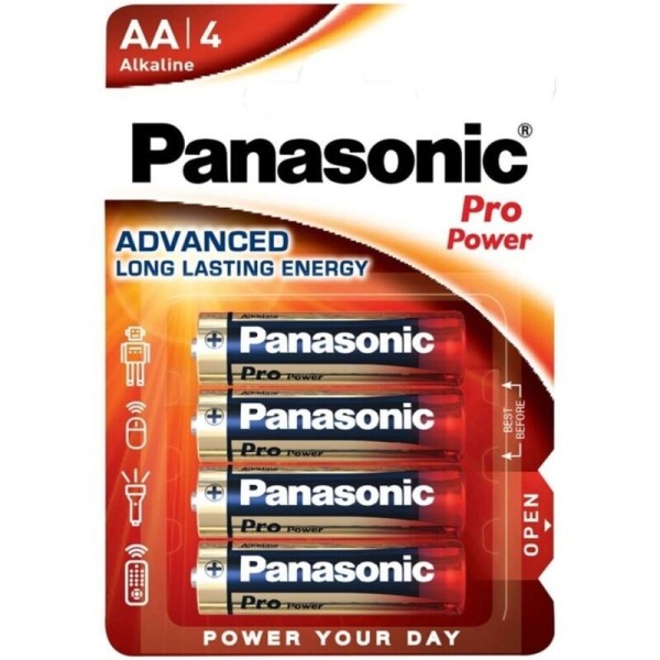 PANASONIC - PILAS ALCALINAS PRO POWER AA LR6 BLISTER*4 PANASONIC