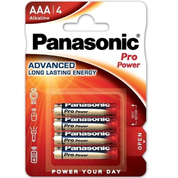 PANASONIC - PILAS ALCALINAS AAA PRO POWER LR03 BLISTER*4 PANASONI