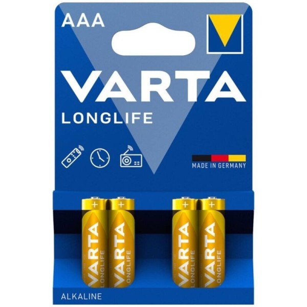 VARTA - PILE ALCALINE AAA LONGUE DURÉE LR03 BLISTER*4 VARTA