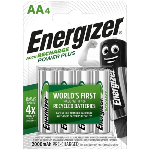 ENERGIZER - PILAS RECARGABLES AA4 BLISTER 4 ENERGIZER