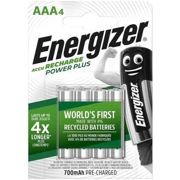 ENERGIZER - PILAS RECARGABLES AAA4 BLISTER 4 ENERGIZER