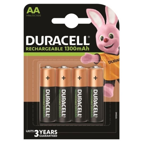 DURACELL - BATERÍA RECARGABLE HR6 AA 1300mAh 4 UNIDADES? DURACELL