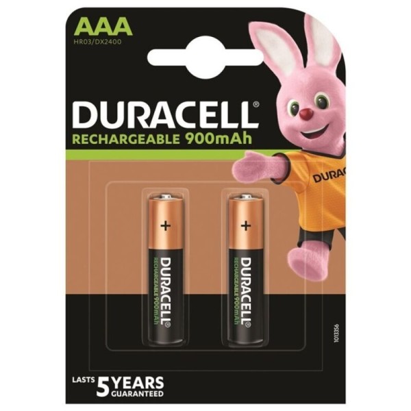DURACELL - BATERÍA RECARGABLE HR03 AAA 900mAh 2 UNIDADES? DURACEL