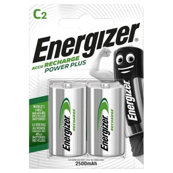 ENERGIZER - BATERÍA RECARGABLE POWER PLUS HR14 C 2500mAh 2 UNIDAD